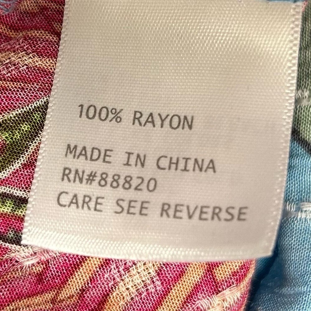 Rachel Rachel Roy Tropical Floral Leaf Bird Print Wrap Top Long Sleeve Large - Picture 11 of 12